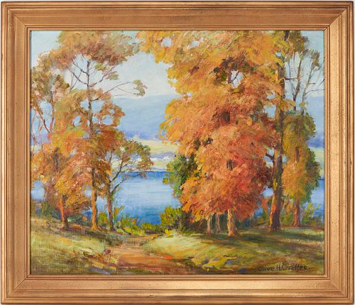 OLIVE CHAFFEE O/C LANDSCAPE PAINTING,