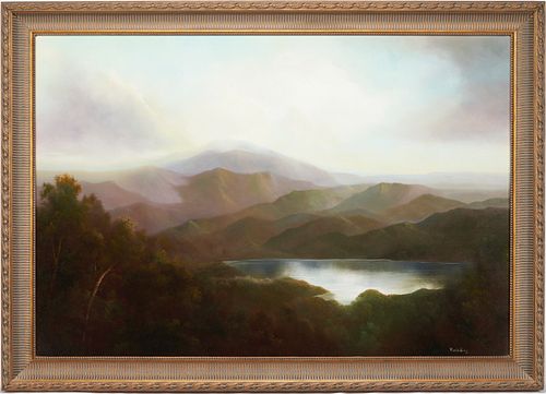 VERY LARGE RON WILLIAMS O C LANDSCAPE 387a27