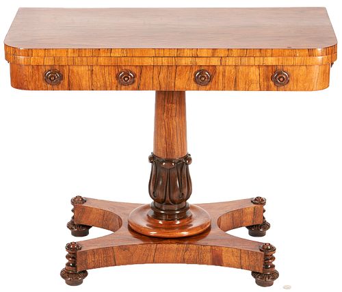 ENGLISH REGENCY ROSEWOOD CARVED