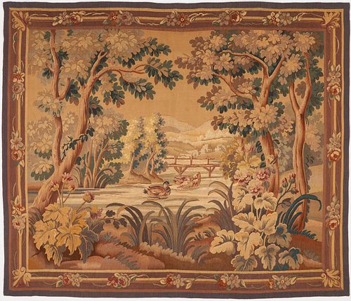 19TH C. FRENCH AUBUSSON TAPESTRY,