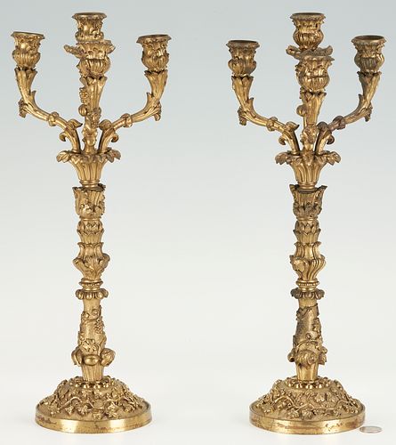 PAIR OF LOUIS XV-STYLE GILT BRONZE