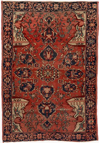 SMALL PERSIAN SERAPI OR HERIZ RUG  387a69