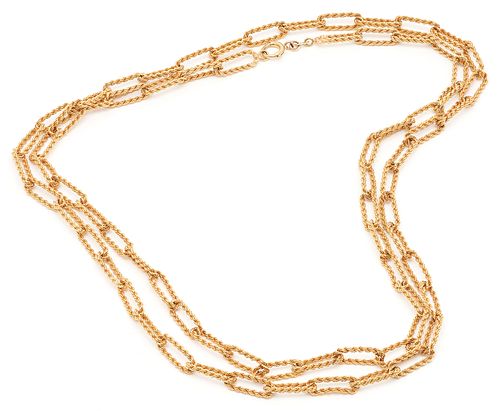 18K GOLD ROPE LINK CHAIN NECKLACELadies 387b15