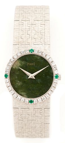 LADIES PIAGET 18K DIAMOND & EMERALD