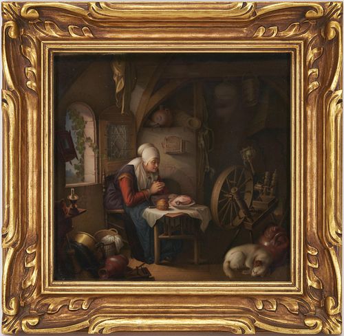 KPM PORCELAIN PLAQUE AFTER GERRIT DOU,