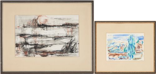 2 GEORGE CRESS ABSTRACT PAINTINGS, INLET