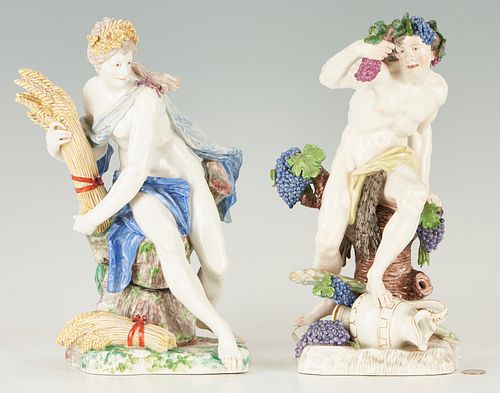 2 NYMPHENBURG MYTHOLOGICAL FIGURES  387bea