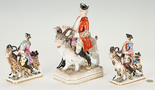 3 PORCELAIN FIGURES AFTER COUNT BRUHLS