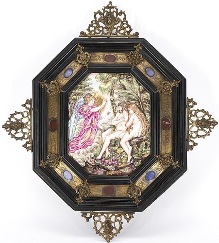 CAPO DI MONTE RELIEF PLAQUE W/ INLAID