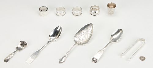 10 SILVER ITEMS, INCL. ENGLISH,