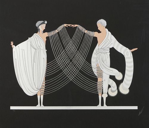 ERTE ART DECO SERIGRAPH, MARRIAGE DANCEErte