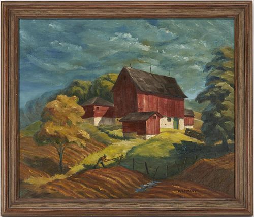 WPA OIL ON BOARD PAINTING SIGNED