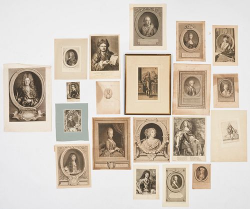 20 ANTIQUE ENGRAVED PORTRAITS, INCL.