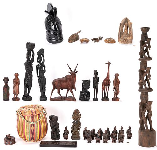 COLLECTION OF 32 ETHNOGRAPHIC SCULPTURES 387cfc