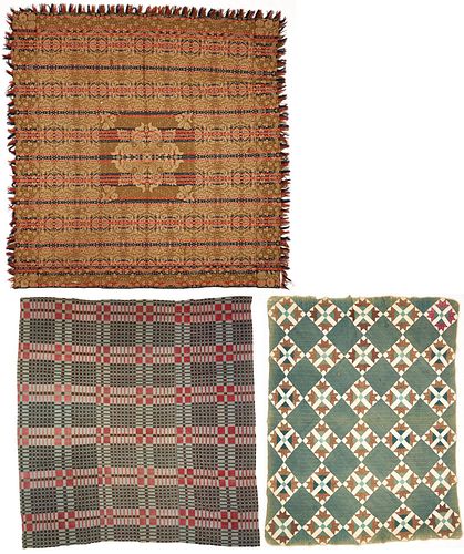 3 ANTIQUE TEXTILES INCL 1 QUILT 387d06