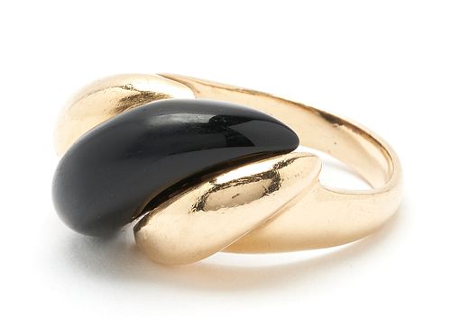 14K GOLD BLACK ONYX RINGLadies 387d25