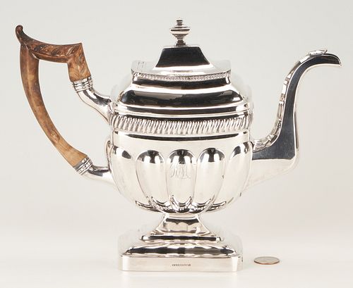 PHILADELPHIA COIN SILVER TEAPOT  387d5a