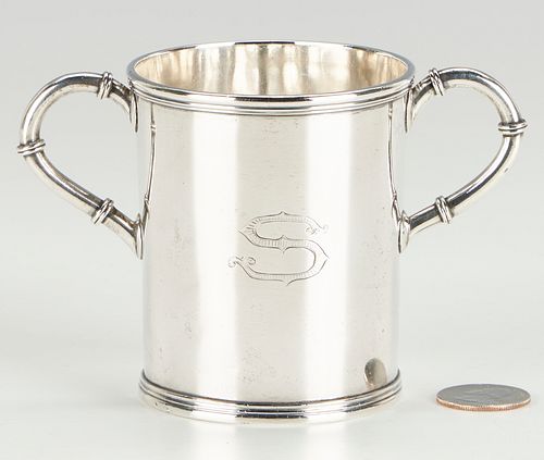 KY DOUBLE HANDLED COIN SILVER CUP  387d5e