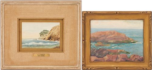 2 AMERICAN COASTAL LANDSCAPE PAINTINGS  387dcd