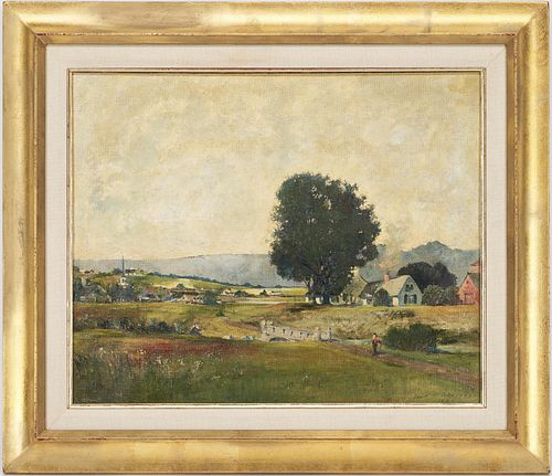 ERWIN LAUFFER OIL ON CANVAS FARM 387dd6