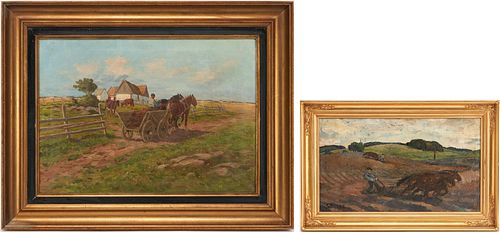 2 DANISH SCHOOL O/C PASTORAL LANDSCAPES,