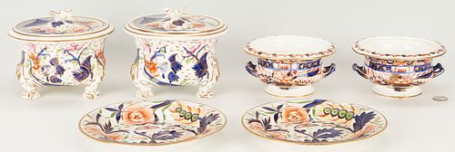 6 ENGLISH PORCELAIN ITEMS, IMARI