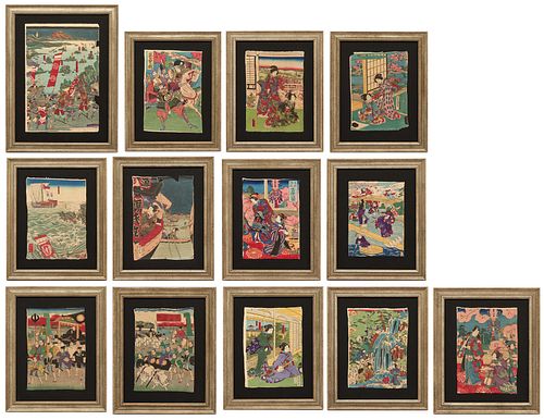 COLLECTION OF 13 JAPANESE WOODBLOCK