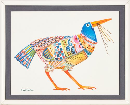 CLARK WALKER W/C PAINTING, BIRD