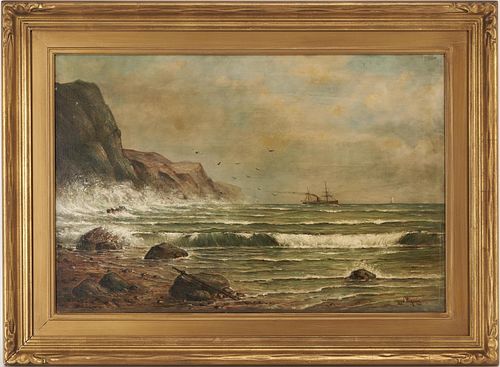 J. WAGNER O/B MARITIME PAINTING, STEAMER