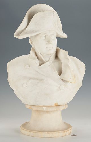 CONTINENTAL MARBLE BUST OF NAPOLEONContinental