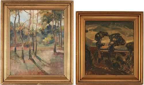 2 DANISH SCHOOL O C LANDSCAPE PAINTINGS  387eb9