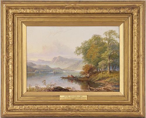 HENRY WILLIAMS OIL ON BOARD LANDSCAPE