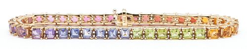 LADIES 14K MULTICOLOR GEMSTONE 387ec3