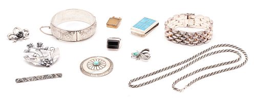 11 ASSORTED STERLING JEWELRY ITEMSEleven 387ee1