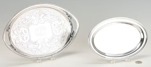 2 STERLING SILVER OVAL TRAYS INCL  387eff