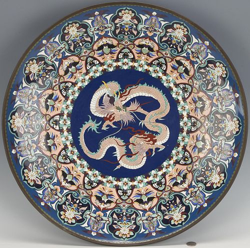 LARGE CHINESE CLOISONNE DRAGON