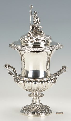 LARGE ENGLISH STERLING URN WITH