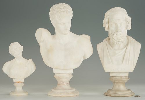 3 ITALIAN CLASSICAL MARBLE BUSTS  387f96