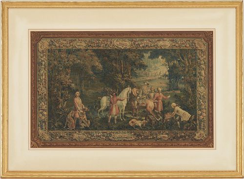 HUNT SCENE W/C ILLUSTRATION, POSS.