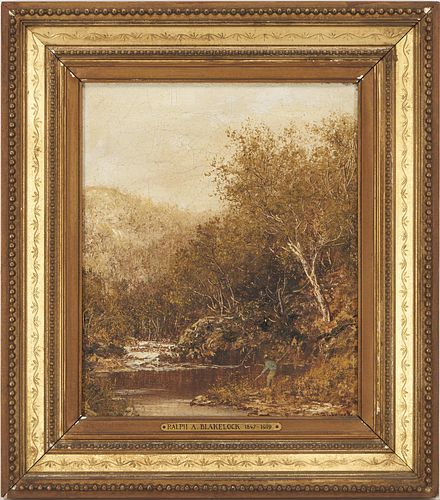 ATTRIBUTED TO RALPH BLAKELOCK, O/C LANDSCAPE