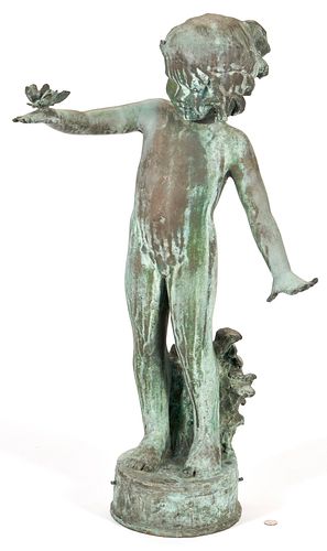 RACHEL HAWKS BRONZE GARDEN FOUNTAIN,