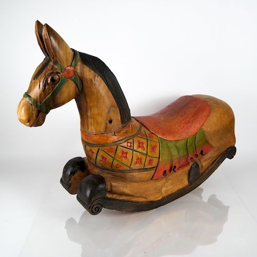 DECORATED WOOD ROCKING HORSEDecorated 387fb7