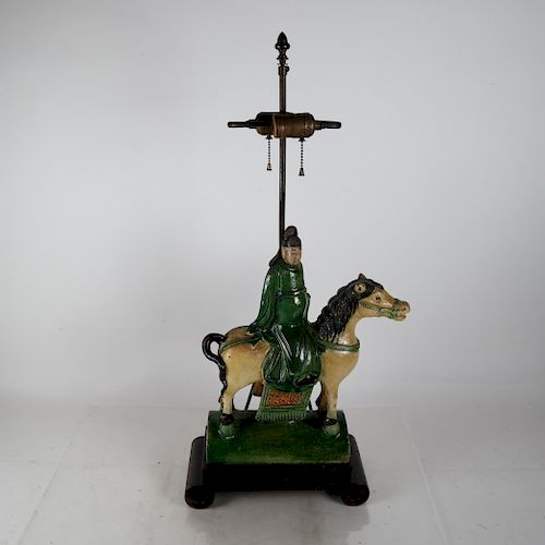 CHINESE HORSE AND RIDER CERAMIC 387fc5