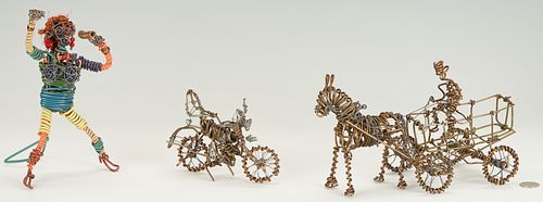 3 VANNOY STREETER WIRE SCULPTURES,