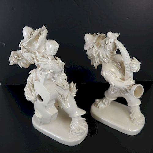 PAIR CERAMIC DOG SCULPTURESPair of ceramic