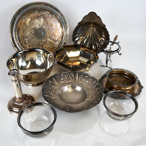 LOT OF ASSORTED SILVER PLATE ARTICLES 388028