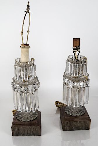 PAIR CRYSTAL GIRONDOLESPair of