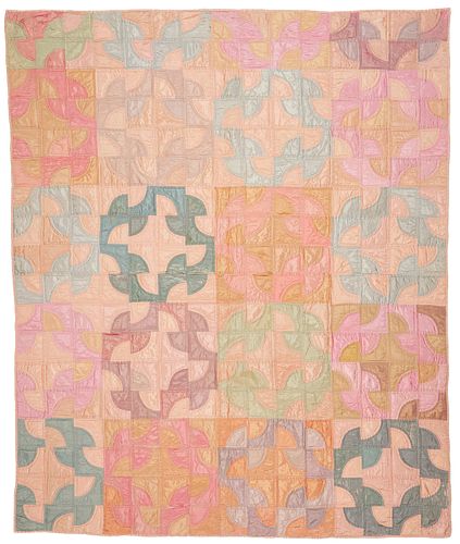 DOUBLE SIDED SILK & SATIN QUILT,