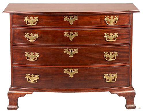 NEW ENGLAND CHIPPENDALE MAHOGANY