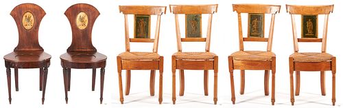 GROUP OF 6 EUROPEAN CHAIRS W/ CLASSICAL